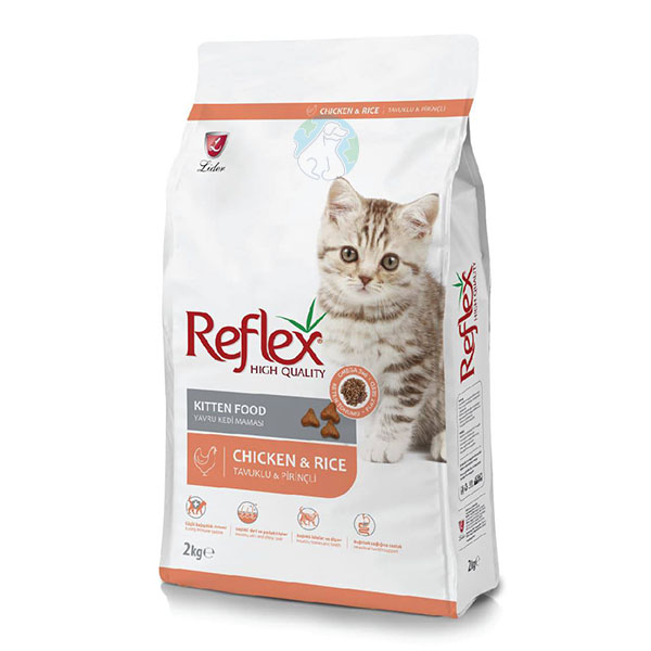 غذای خشک بچه گربه مرغ و برنج 2 کیلویی Reflex